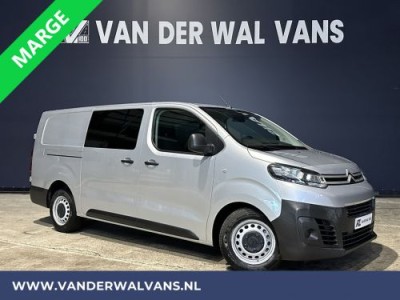 Citroen Jumpy 2.0 BlueHDI **MARGE, GEEN BTW** 123pk L3H1 XL Dubbel cabine Euro6 Airco | Navigatie Cruisecontrol, Apple Carplay, Android Auto, Trekhaak, Parkeersensoren, 5-Zits