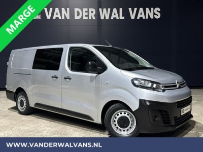 Citroen Jumpy 2.0 BlueHDI **MARGE, GEEN BTW, GEEN BPM!** 123pk L3H1 XL Dubbel cabine Euro6 Airco | Navigatie Cruisecontrol, Apple Carplay, Trekhaak, Parkeersensoren, 5-Zits