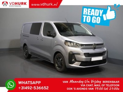 Citroen Jumpy 2.0 HDI 180 pk Aut. L3 DC Dubbel Cabine/ 2x schuifdeur/ Virtual.Cockpit/ Navi/ Carplay/ Camera/ PDC/ Cruise/ Airco