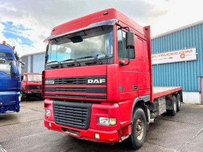 DAF 95-430XF SPACECAB 6x4 FULL STEEL WITH OPEN BODY (EURO 3 / 9.000 KG. FRONT AXLE / FULL STEEL SUSPENSION / REDUCTION AXLES / ZF16 MANUAL GEARBOX / AIRCONDITIONING)