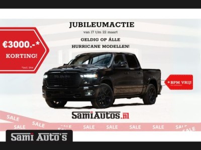 Dodge RAM PREMIUM EDITION | BOM VOL + 14.4 INCH SCHERM | LUCHTVERING | HUD | HURRICANE 420PK 636 Nm | PRIJS MET LPG EN COVER EN GARANTIE | DUBBELE CABINE | PICK UP | 5 PERSOONS | DC | GRIJSKENTEKEN | VOORRAAD NR 2215 - 4984