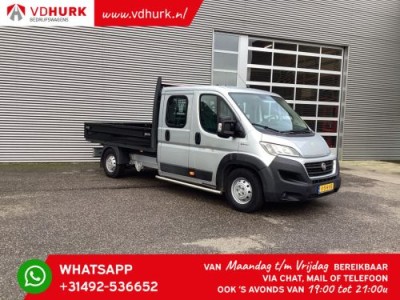 Fiat Ducato 2.3 MJ 150 pk Dubbel cabine DC/ 6 Pers./ Open laadbak/ 3.0t Trekverm./ Luchtvering/ Climate/ Standkachel/ Navi/ Trekhaak/ Cruise