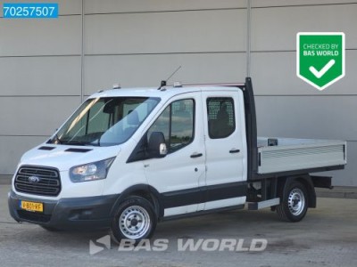 Ford Transit 105pk Open Laadbak Dubbel cabine Airco Navi Trekhaak 7 Pers Euro 6 Airco Dubbel cabine Trekhaak