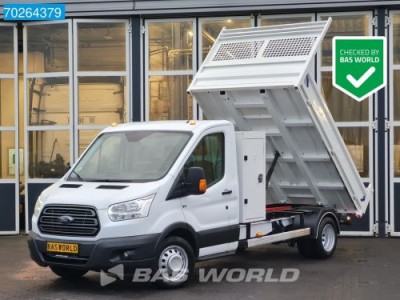 Ford Transit 130pk Kipper met kist Euro6 Trekhaak Airco Cruise Tipper Benne Kieper Airco Trekhaak Cruise control