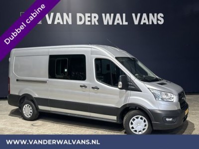 Ford Transit 2.0 TDCI 130pk **BPM VRIJ voor de Ondernemer** L3H2 Dubbele cabine Euro6 Airco | 6-Zits | Trekhaak | LED Cruisecontrol, parkeersensoren, verwarmde voorruit