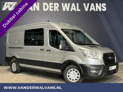 Ford Transit 2.0 TDCI 130pk L3H2 Dubbele cabine Euro6 Airco | 6 Zits | Trekhaak | LED Cruisecontrol, parkeersensoren, verwarmde voorruit