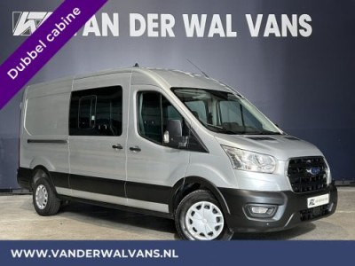 Ford Transit 2.0 TDCI 131pk L3H2 Dubbele cabine Euro6 Airco | 6-Zits | 2500kg Trekhaak | LED | Cruisecontrol Parkeersensoren, Verwarmde voorruit