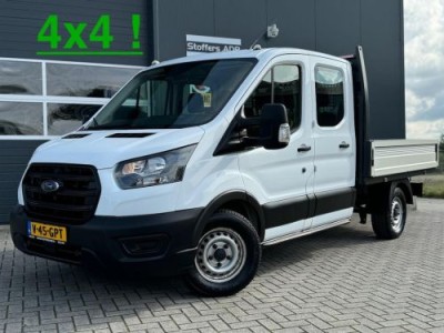 Ford Transit 350 2.0 EcoBlue 131pk L2H1 DC AWD Pick-up | Airco | 2800KG Trekhaak | Kunstleder | 7-pers | 4WD Dubbel Cabine | 4x4