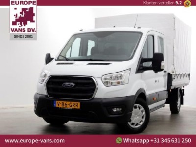 Ford Transit 350 2.0 TDCI 130pk L3H1 D.C. Trend Open Laadbak met huif Trekhaak 2800kg 11-2021