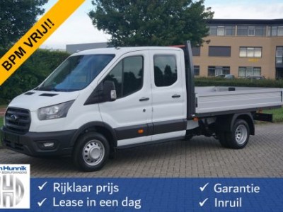 Ford Transit 350L Open laadbak 170PK DL L4 DOKA BPM VRIJ!! Airco Cruise Trekhaak 7 Zits!! NR. 172