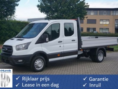 Ford Transit 350L Open laadbak 170PK Dubbellucht L4 DOKA Airco Cruise Trekhaak 7 Zits!! NR. 111