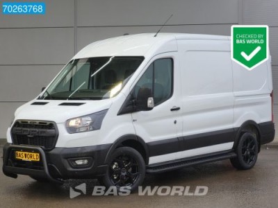 Ford Transit 130pk L2H2 Nieuw! Black Edition Trekhaak Airco Cruise Camera Parkeersensoren 10m3 Airco Trekhaak Cruise control