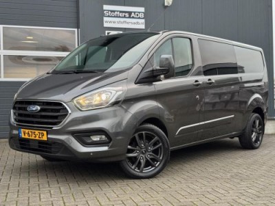 Ford Transit Custom 2.0 EcoBlue 130pk L2H1 Limited DC 5-pers | MARGE BPM VRIJ | Camera | CarPlay | Trekhaak | 18 inch | Leer | DAB