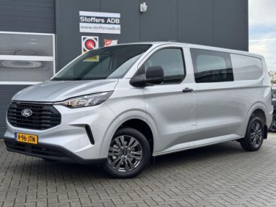 Ford Transit Custom 2.0 EcoBlue 136pk L2H1 Automaat DC 6-pers | 5 JAAR GARANTIE | Camera | CarPlay | Cruise | 17 inch | Vinyl