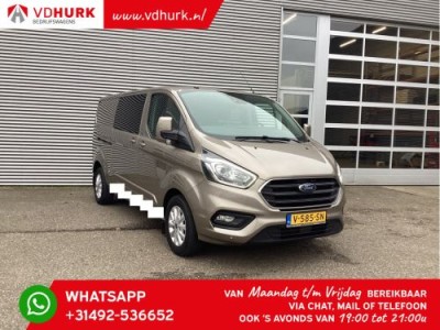 Ford Transit Custom 2.0 TDCI 130 pk Aut. L2 Limited DC Dubbel Cabine/ 2x Schuifdeur/ Stoelverw./ CarPlay/ Navi/ Cruise/ LMV/ Camera/