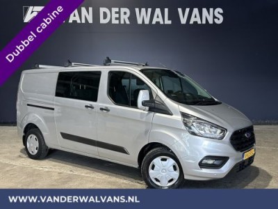 Ford Transit Custom 2.0 TDCI 130pk L2H1 Dubbele Cabine Euro6 Airco | Navigatie | Camera | 2800kg Trekhaak LED, Cruisecontrol, Parkeersensoren, Stoelverwarming, Verwarmde voorruit, 5-Zits