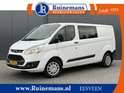 Ford Transit Custom 2.0 TDCI 131 PK EURO 6 / L2H1 / 1e EIG. / DUBBELE CABINE / 2.8 TONS TREKHAAK / AIRCO / DUBBEL CABINE