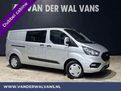 Ford Transit Custom 2.0 TDCI 131pk L2H1 Dubbele Cabine Euro6 Airco | 5-Zits | Navigatie | Camera | 2800kg Trekhaak | LED Cruisecontrol, Verwarmde voorruit, Stoelverwarming, Parkeersensoren