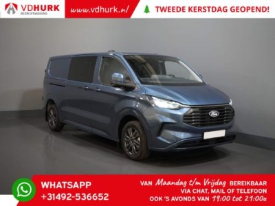 Ford Transit Custom 2.0 TDCI 150 pk L2 LIMITED DC Dubbel Cabine/ Elec. Trekhaak/ Adapt.Cruise/ 2x Schuifdeur/ Camera/ LMV