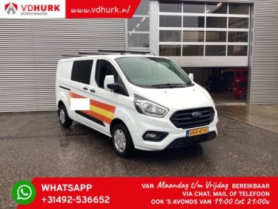 Ford Transit Custom 2.0 TDCI L2 DC Dubbel Cabine 27.000 km! Carplay/ Navi/ Camera/ Cruise/ PDC V+A/ Stoelverw./ 2.8t Trekverm./ Airco/ Trekhaak