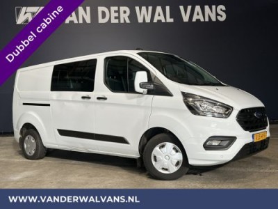 Ford Transit Custom 2.0 TDCI L2H1 Dubbele Cabine Euro6 Airco | 6-zits | Camera | Omvormer | LED Trekhaak, Apple Carplay, Android Auto, Cruisecontrol, Parkeersensoren, Verwarmde voorruit