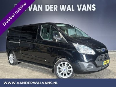 Ford Transit Custom 2.2 TDCI 155pk L2H1 Dubbele Cabine Airco | 6-Zits | Camera | Navigatie | 2800kg Trekhaak Cruisecontrol, Verwarmde voorruit, Parkeersensoren, Sidebars, LM velgen