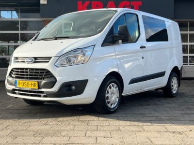 Ford Transit Custom 270 2.0 TDCI L1H1 Trend dubbel cabine EURO6, airco, cruise, trekhaak, vijf zitplaatsen, 1e EIG