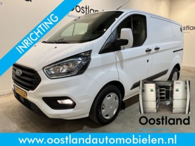 Ford Transit Custom 300 2.0 TDCI L1H1 Trend 130 PK / Servicebus / Bott Inrichting / Euro 6 / Schuifdeur L + R / Airco / CarPlay / Klep / PDC / Navigatie / 3-Zits