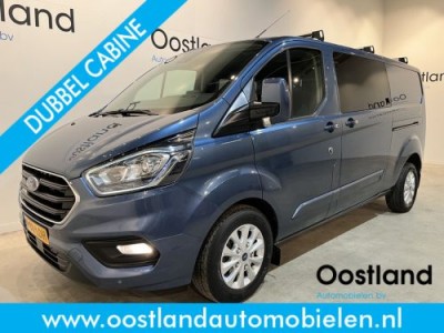 Ford Transit Custom 320 2.0 TDCI L2H1 130 PK Automaat Limited DC Dubbel Cabine / Euro 6 / Airco / Schuifdeur L + R / Cruise Control / Camera / CarPlay / Navigatie / Trekhaak / 77.500 KM !!