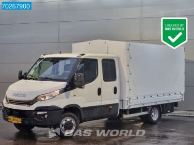 Iveco Daily 50C18 3.0L Automaat Dubbel Cabine Open laadbak Huif Navi Airco Cruise Trekhaak Pritsche 15m3 Airco Dubbel cabine Trekhaak Cruise