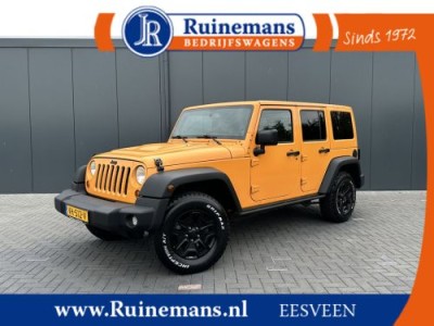 Jeep Wrangler Unlimited 2.8 CRD 200 PK AUTOMAAT / GRIJS KENTEKEN / TREKHAAK / ECC / CRUISE / NETTE AUTO