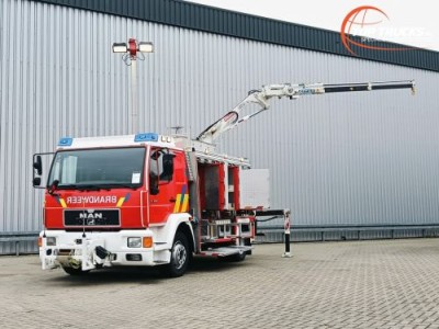 MAN 14.284 Effer 6,5 TM Kraan, Brandweer, Fire, Feuerwehr, Materiaalwagen, Aggregaat