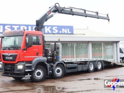 MAN TGS 35.360 8X2  Euro 6 Oprijwagen + HIAB 228 E 3 kraan. Radio grafisch + winch