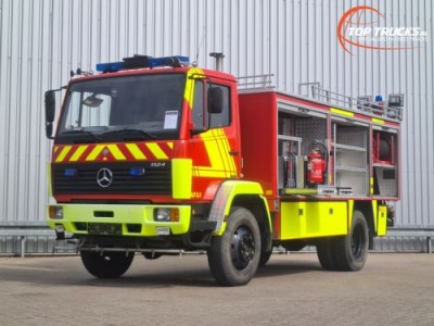 Mercedes-Benz 1124 AF 4x4 - 1.800 ltr - 600 ltr Foam -Brandweer, Feuerwehr, Fire brigade - Expeditie, Camper