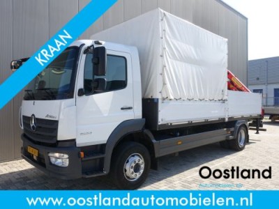 Mercedes-Benz Atego 1524 Euro6 Open laadbak / Pallfinger PK 8.501 SLD3 Kraan / Huif / Automaat / Airco