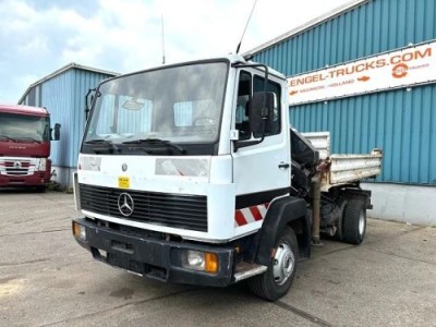 Mercedes-Benz LK 817K (6-CILINDER) FULL STEEL MEILLER KIPPER WITH ATLAS AK50.1 CRANE (FULL STEEL SUSPENSION / DIFFERENTIAL LOCK / MANUAL GEARBOX / HYDRAULIC KIT)