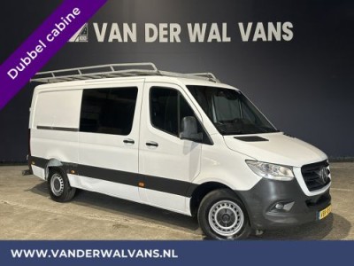 Mercedes-Benz Sprinter 316 CDI 164pk Automaat L2H1 Dubbele cabine Euro6 Airco | Navigatie | Camera | 5-Zits | Cruisecontrol, trekhaak, imperiaal, chauffeursstoel, trap, groot MBUX