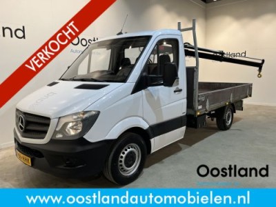 Mercedes-Benz Sprinter 316 CDI L2 RWD Open Laadbak / Euro 6 / Hiab Kraan / Airco / Cruise Control / 3-Zits / 36.500 KM !!