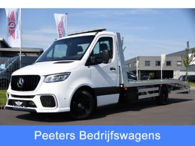 Mercedes-Benz Sprinter 319 3.0 CDI V6 AMG Oprijwagen 3500KG Trekhaak, Cruise, Carplay, Stoelverwarming, 190PK, Standkachel, LED , UNIEK!