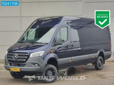 Mercedes-Benz Sprinter 319 CDI Automaat 4x4 L3H2 Blauw Metallic LED Navi Camera 4WD Allrad Airco Cruise L3 Maxi 14m3 Airco Cruise control