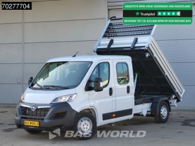 Opel Movano 140PK 3 zijdige Kipper Dubbel Cabine Airco Cruise Tipper Benne Kieper Airco Dubbel cabine Cruise control