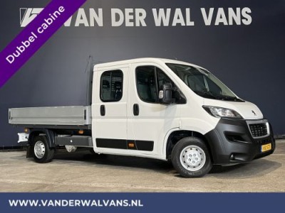 Peugeot Boxer 2.0 BlueHDI 131pk Pick up Dubbele Cabine Open Laadbak Euro6 Airco | 7-zits Navigatie, Trekhaak