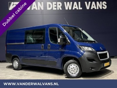 Peugeot Boxer 2.2 BlueHDi 165pk **BPM VRIJ voor de Ondernemer** L2H1 Dubbele cabine Euro6 Airco | 6-Zits | navigatie, camera, cruisecontrol, 2500kg trekhaak, parkeersensoren