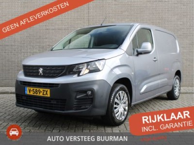 Peugeot Partner 1.6 BlueHDI Premium Long 3 zits Trekhaak, Airco, Cruise control, Betonplex vloer, Zijwanden betimmerd, Apple Carplay/Android auto