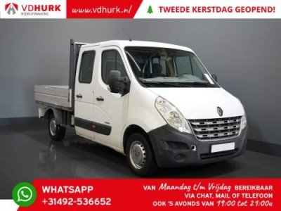 Renault Master 2.3 dCi 130 pk DC Dubbel Cabine/ Open laadbak/ Pritsche/ Doka/ 7pers./ Trekhaak/ Airco/ 242x204x40/ Pick Up