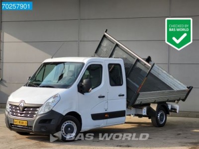 Renault Master 130pk Dubbel Cabine 3 zijdige Kipper Trekhaak Airco Tipper Benne Kieper m3 Airco Dubbel cabine