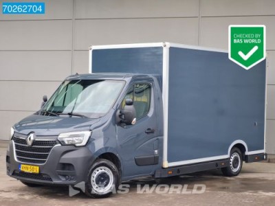 Renault Master 150PK Automaat Bakwagen Euro6 Airco Cruise Luchtvering Verkoopwagen Foodtruck Lowliner Plancher Koffer 17m3 Airco Cruise control