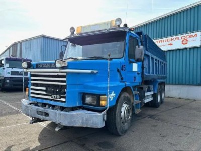 Scania T143-400 V8 HL LONG-NOSE / HAUBER 6x2 FULL STEEL KIPPER (MANUAL GEARBOX / 10 TIRES / FULL STEEL SUSPENSION / AIRCONDITIONING / R