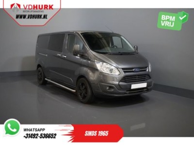 Schade bedrijfswagens Transit Custom 2.0 TDCI 170 pk Aut. L2 Limited DC Dubbel Cabine 2x Schuifdeuren/ Stoelverw./ 17?LMV/ Navi/ Cruise/ Camera/ PDC/ Trekhaak