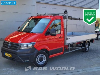 Volkswagen Crafter 177pk Open laadbak Laadkraan Palfinger Kraan Navi Cruise Kraanwagen Pritsche Kranwagen 2m3 Airco Trekhaak Cruise control